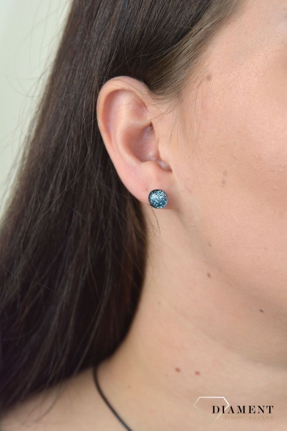 Srebrne kolczyki szkło weneckie 'Głęboki błękit' Murano 29.jpg